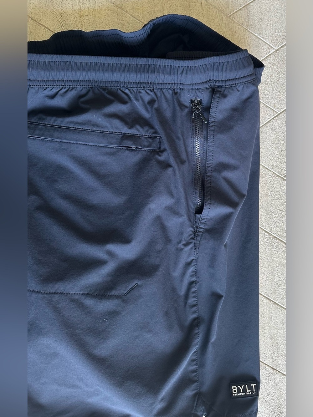 BYLT Premium Basics Mens 3XL Navy Athletic Performance Stretch Activewear Shorts - Picture 4 of 12